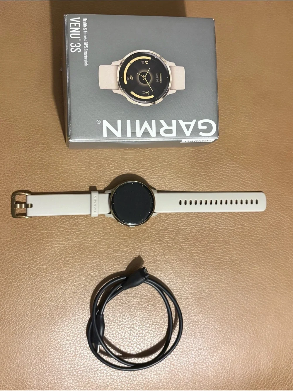 garmin Venu 3S Smartwatch - French Gray/Gold